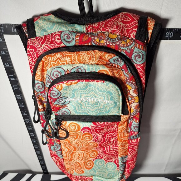 Vibedration Hydration Backpack w/o bladder - turquoise/orange pattern - … main image 7